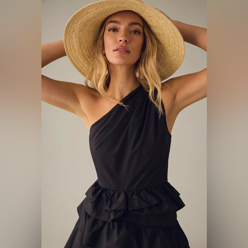 By Anthropologie One-Shoulder Tiered Midi Dress - Picture 4 of 4